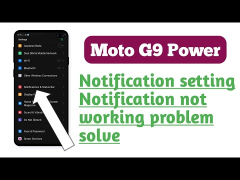 Moto G9 Power , Notification setting notification not working problem solve