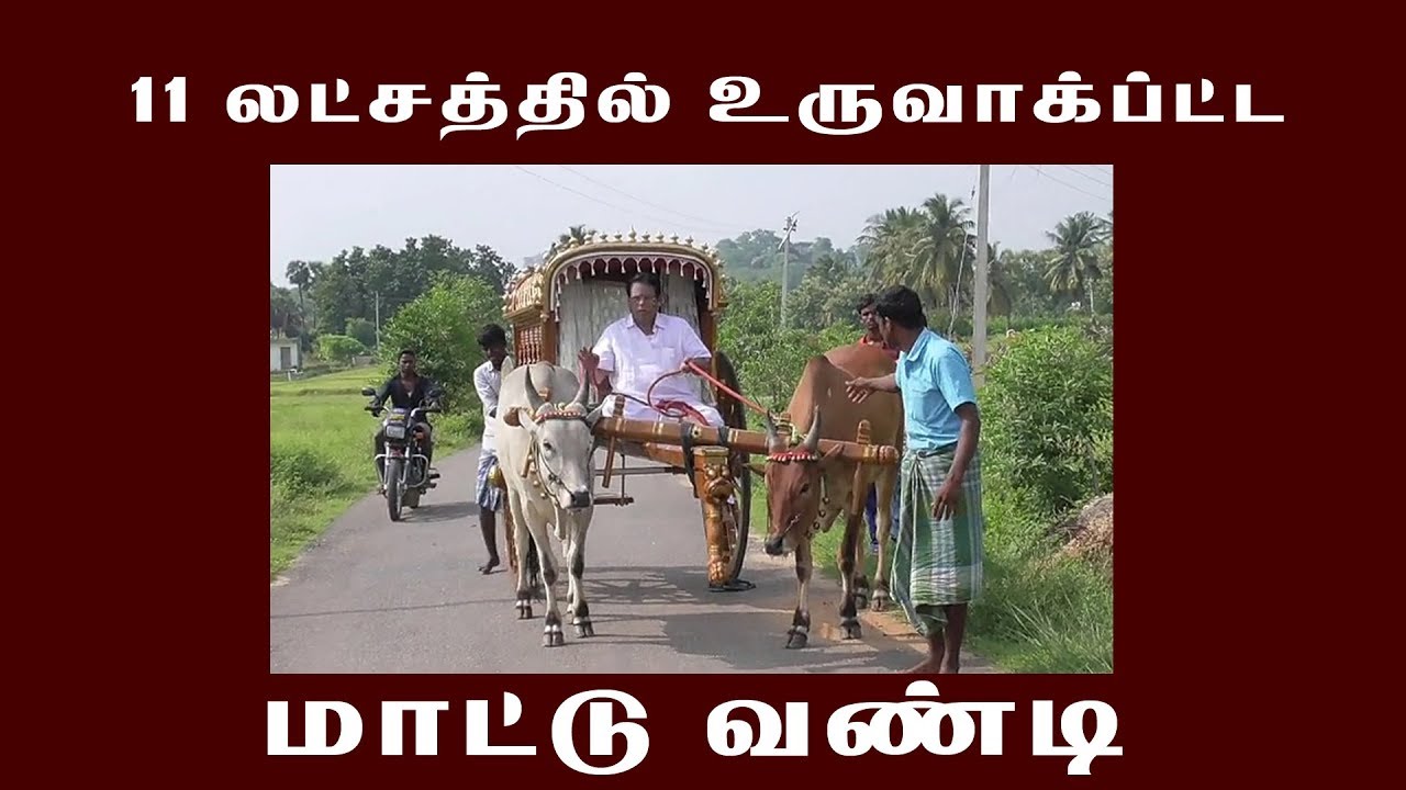 11 லட்சம் ரூபாய் செலவில் தயாரிக்கப்பட்ட மாட்டு வண்டி
