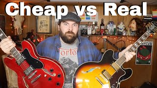 Video thumbnail for Cheap 335 vs Epiphone Sheraton II Pro by Buzzard’s Roost Woodcraft