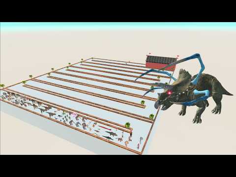 ESCAPE FROM ALIEN TRICERATOPS - ARBS | Animal Revolt Battle Simulator