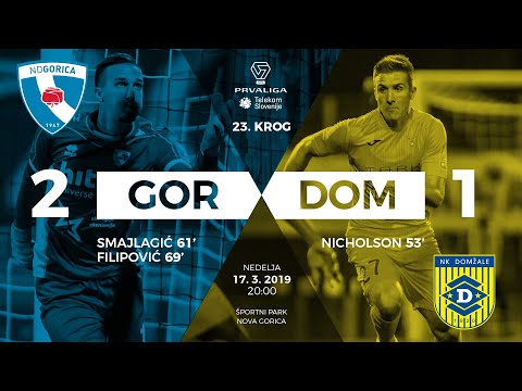 23.krog: Gorica - Domžale 2:1 ; Prva liga Telekom Slovenije 2018/2019