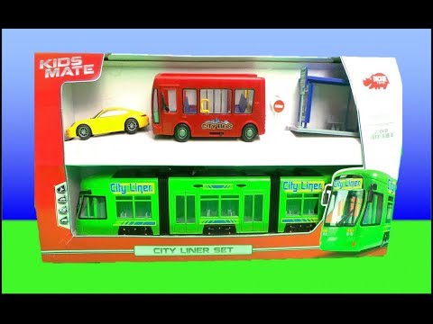Dickie Toys City Liner Tram, Porsche, City Bus  #unboxing - VIDEO FOR CHILDREN Video