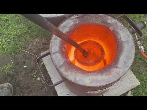 Aluminium bronze ingot bar video 3 of 3 massive copper wire meltdown