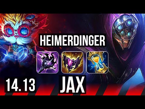 HEIMERDINGER vs JAX (TOP) | Rank 4 Heimer, 5k comeback, 1100+ games | NA Challenger | 14.13