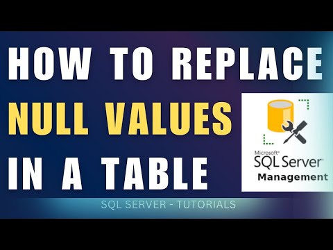 sql server replace all null values in column table ISNULL, COALESCE