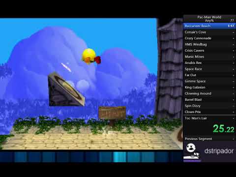 Pac-Man World: Speedrun Buccaneer Beach 1:11.16 Eldstripador