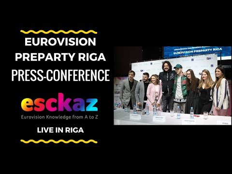 ESCKAZ in Riga: Press conference with all participants Eurovision PreParty Riga 2018