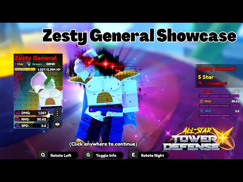 Zesty General Showcase ASCENDED (Zarbon DragonBall Z) All Star Tower Defense X ASTD X