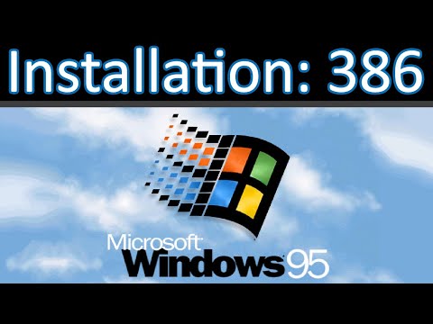 Install Windows 95 on a 386 DX-40 with 32 MB memory