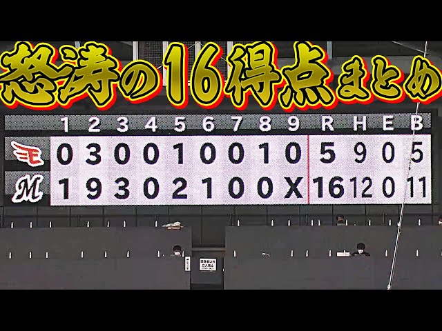 マリーンズファンに捧ぐ…『歓喜の16得点まとめ』