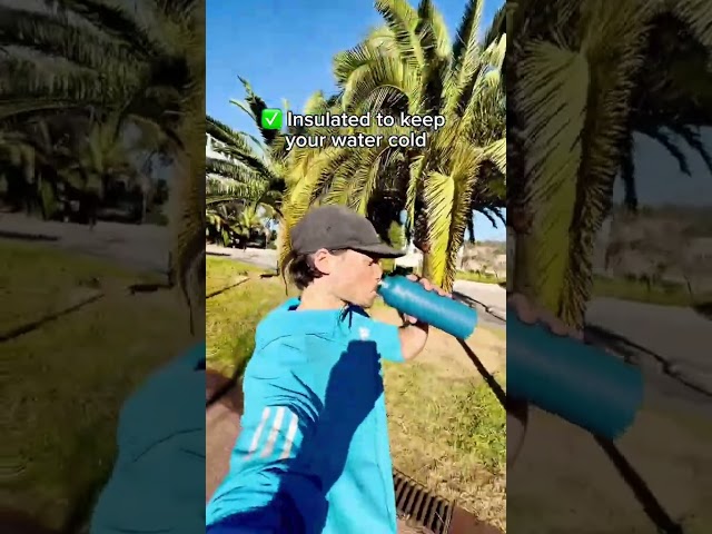 Vídeo relacionado con Bambaw Botella de agua inoxidable 750 ml, a prueba de fugas, resistente, reutilizable