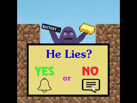 Who is telling the truth, who is lying? Help Grimace Shake find it #minecraftanimation