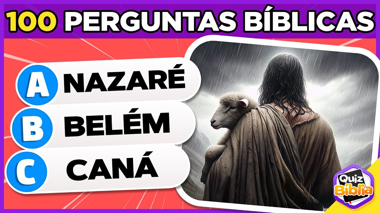 100 PERGUNTAS BÍBLICAS DE NÍVEL FÁCIL, MÉDIO E DIFÍCIL (PARTE 3) - QUIZ BÍBLICO #quizbiblia