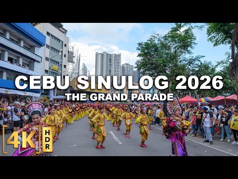 The GRAND PARADE of the 2026 CEBU SINULOG FESTIVAL! Walking Tour and Fireworks Display | Philippines