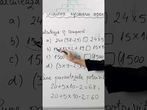 Ordinea efectuării operațiilor și folosirea parantezelor rotunde