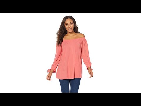 Antthony "Style Revival" OfftheShoulder TieSleeve Top
