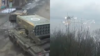 Missile strikes and helicopter deployments mark first day of Russian attacks on Ukraine