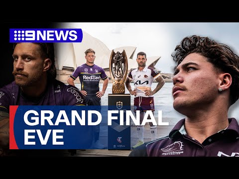 Battle lines are drawn on the eve of the NRL Grand Final | 9 News Australia