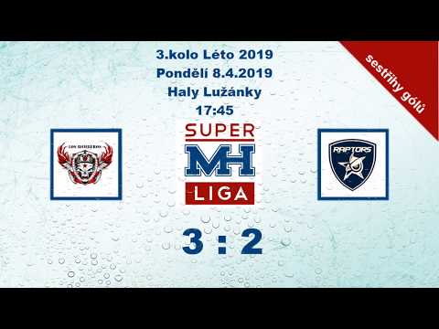 MH Superliga (3.kolo Léto 2019) Los Bomberos vs. Raptors 3:2 - sestřih gólů