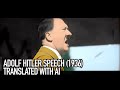 Adolf Hitler Speech In English Translated By AI Nuremberg Congress 1936