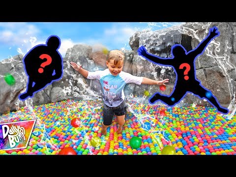GIANT BALL PIT SWIMMING POOL ADVENTURE WITH SURPRISE GUESTS!! Video