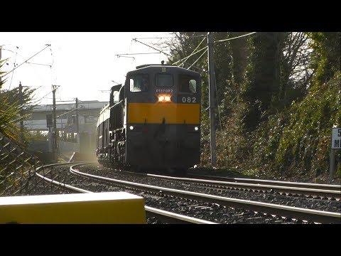 IÉ 082 with Tara Mines train @ West Road, North Wall & Howth Junction, Dublin