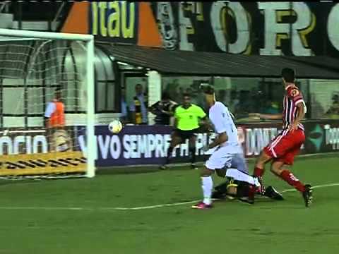 Gol de Neymar - Santos 3 x 0 Botafogo-SP - Campeonato Paulista - 20/01/2013