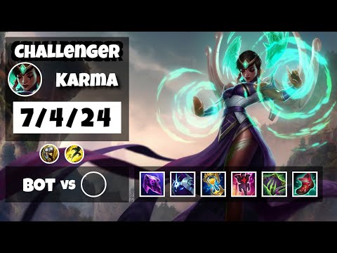 Karma Bot Lane 11.6 Challenger Gameplay Replay S11 (7/4/24) - BR