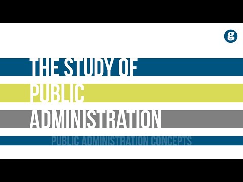 The Study of Public Administration