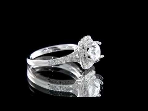 Double Halo Engagement Ring