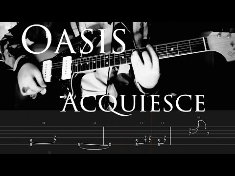 Oasis // Acquiesce Live at Knebworth Intro [Guitar Tabs]