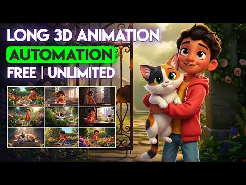 Make a Full 3D Cartoon Animation with FREE AI Tools | Consistent Characters + Automated Workflow