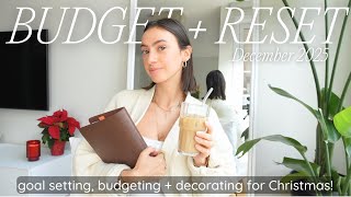 *ULTIMATE* DECEMBER RESET 🎄 my $3,000 budget for a new month, decorating, goals + my gifts budget