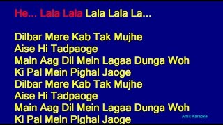 Dilbar Mere - Kishore Kumar Hindi Full Karaoke wit