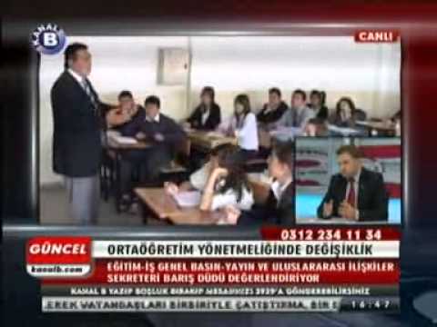 Eğitim-İş Genel Basın Yayın ve Uluslararası İlişkiler Sekreteri Barış Düdü Kanal B`de yayınlanan Güncel programına konuk oldu. (11.09.2013) | EĞİTİM İŞ