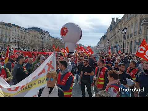 A Bordeaux, le 28 mars, manifestation contre la réforme des retraites