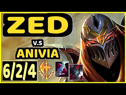 ZED vs ANIVIA - 6/2/4 KDA MID GAMEPLAY - NA Ranked GRANDMASTER