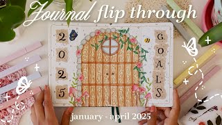 cozy bullet journal flip through ✨🍄 jan-apr 2025