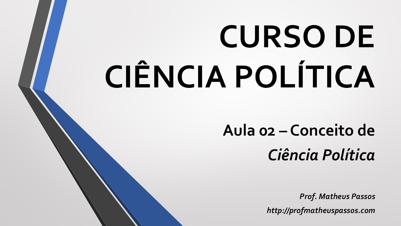 Curso de Ciência Política -- Aula 02 -- Conceito de Ciência Política