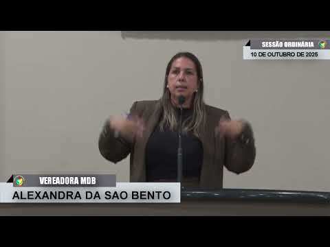CMBTE - USO DE TRIBUNA PELA VEREADORA ALEXANDRA DA SÃO BENTO - MDB