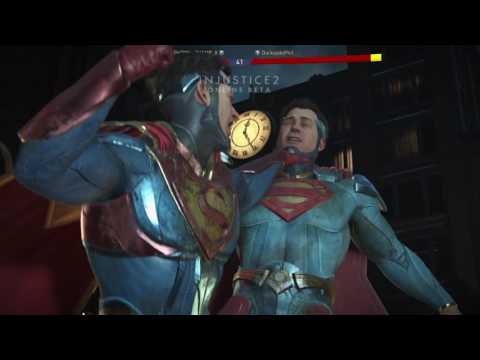 Injustice 2 1st Beta gameplay pt24 - Lots More Superman Mirror Matches