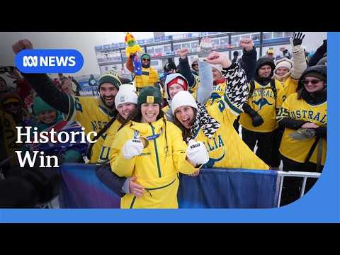 Jakara Anthony wins historic gold in dual moguls at Winter Olympics | ABC NEWS