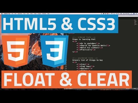 HTML5 and CSS3 beginner tutorial 25 - Float and Clear part 2