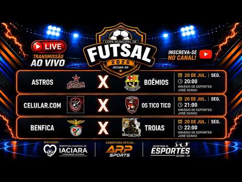 3ª COPA MUNICIPAL DE FUTSAL-IACIARA-GO - AO VIVO COM IMAGENS