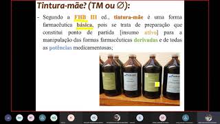 Homeopatia - Tinturas-mãe Homeopáticas