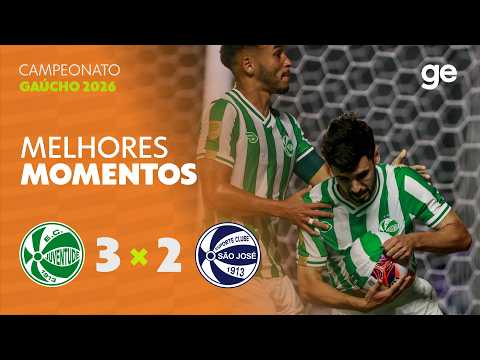 JUVENTUDE 3 X 2 SÃO JOSÉ-RS | MELHORES MOMENTOS | QUARTAS DE FINAL CAMPEONATO GAÚCHO | sportv