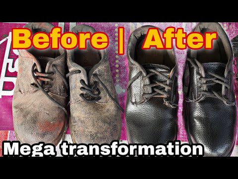 Mega Transformation | Old dirty shoe become Havey duty Boot -Asmr shoe barber Mochi man (the Cobler)