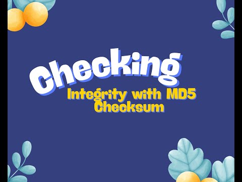 Cek Integrity with MD5 Checksum