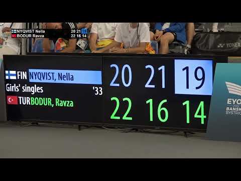 Match point - Nella Nyqvist vs Ravza Bodur - WS, Final - EYOF 2022