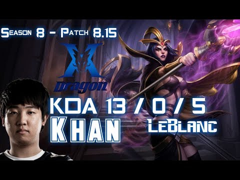 KZ Khan LEBLANC vs IRELIA Mid - Patch 8.15 KR Ranked